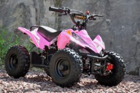 Mini Moto atv 49cc 2T aro 6 Cuadrimoto Rosado